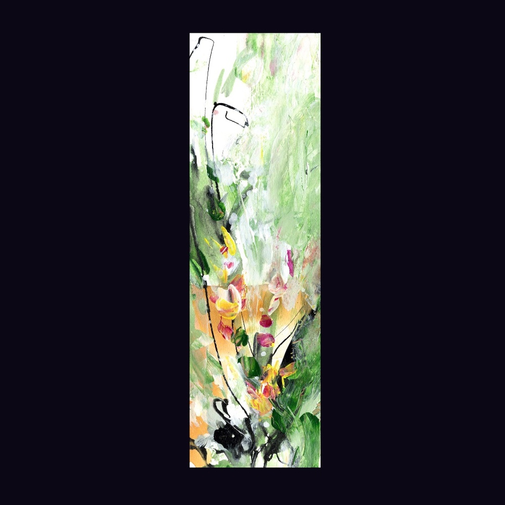 Original Abstract Floral Watercolor Painting - Floral Encounters 5